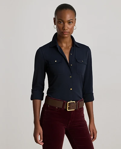 Lauren Ralph Women's Roll-Tab-Sleeve Cardigan