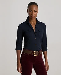 Lauren Ralph Women's Roll-Tab-Sleeve Cardigan