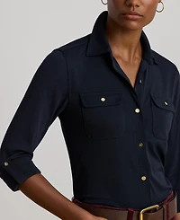 Lauren Ralph Women's Roll-Tab-Sleeve Cardigan