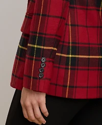 Lauren Ralph Women's Plaid Long Sleeve Blazer