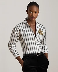 Lauren Ralph Women's Relaxed Fit Striped Shirt