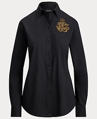 Lauren Ralph Women's Logo Detail Point Collar Shirt
