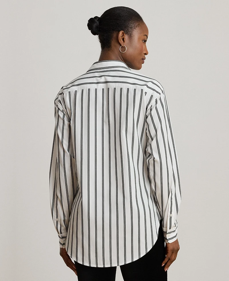 Lauren Ralph Women's Relaxed Fit Striped Shirt