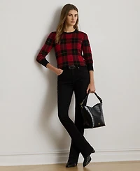 Lauren Ralph Lauren Women's Plaid Long Sleeve Sweater