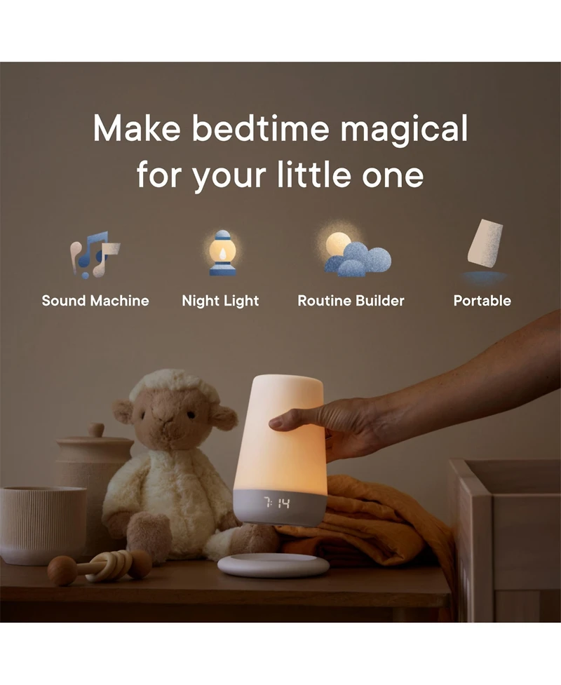Hatch Rest+ Baby & Kids Sound Machine 2nd Gen Child's Night Light, Alarm Clock, Toddler Sleep Trainer, Time-to-Rise, White Noise, Bedtime Stories, Por