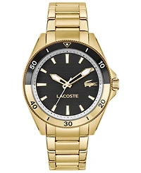 Lacoste Men's Mainsail Gold Tone Stainless Steel Bracelet Watch, 43mm