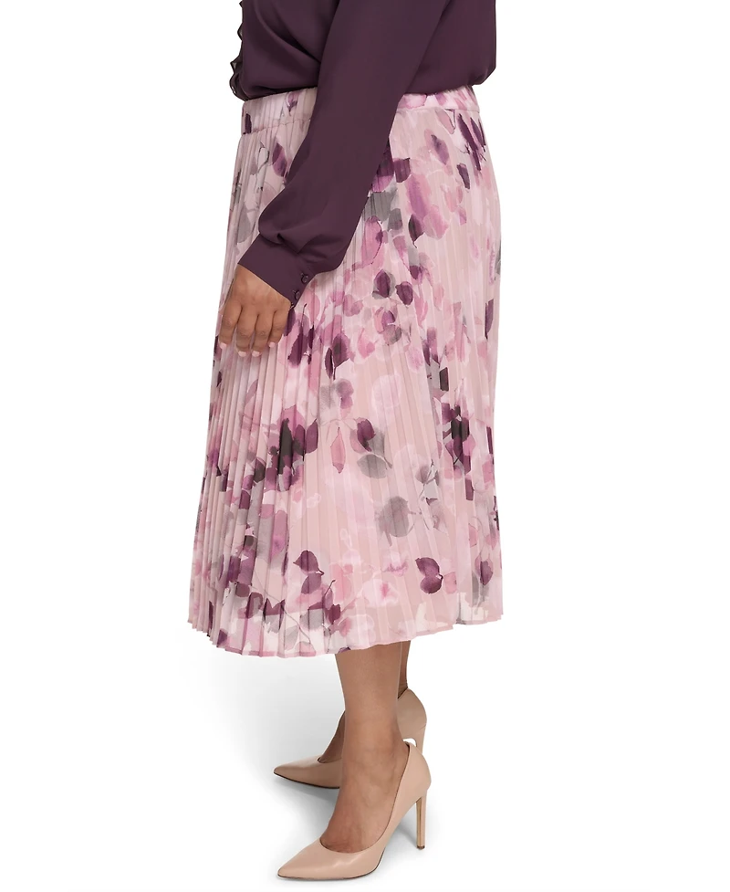 Calvin Klein Plus Printed Midi Skirt