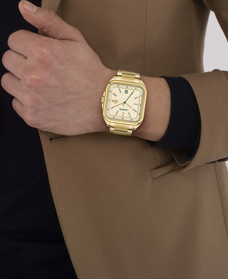 Lacoste Men's Gold Tone Stainless Steel Bracelet Watch, 39mm