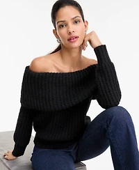 I.n.c. International Concepts Women's Lofty Off-The-Shoulder Sweater, Macy's Exclusive