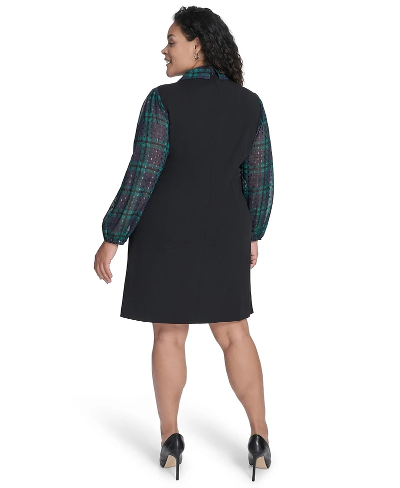 Tommy Hilfiger Plus Long Sleeve A-line Dress