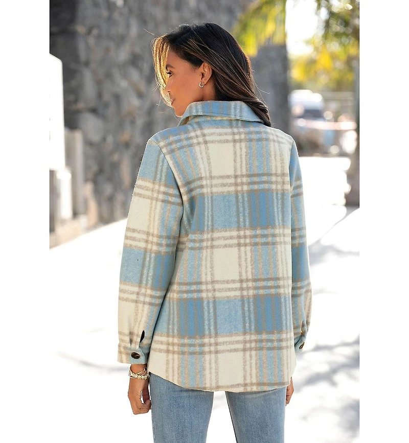 Lascana Women's Plaid Shirt Jacket