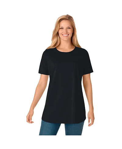Woman Within Women's Perfect Short-Sleeve Crewneck Tee