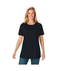 Woman Within Women's Perfect Short-Sleeve Crewneck Tee
