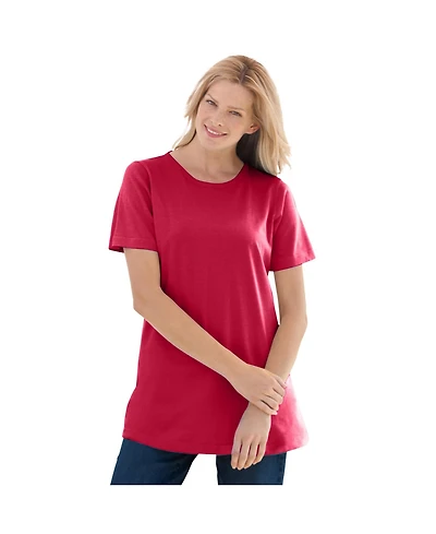 Woman Within Women's Perfect Short-Sleeve Crewneck Tee