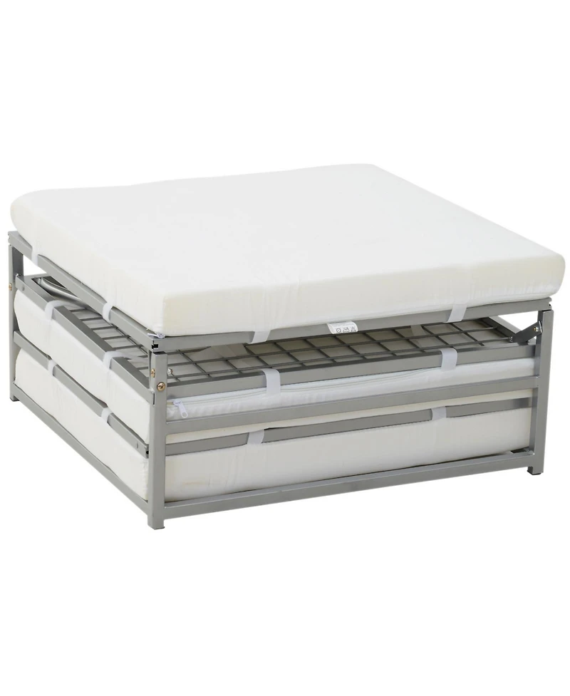 Homcom Convertible Ottoman, Guest Sleeper Bed,