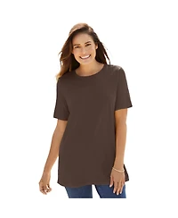 Woman Within Women's Perfect Short-Sleeve Crewneck Tee