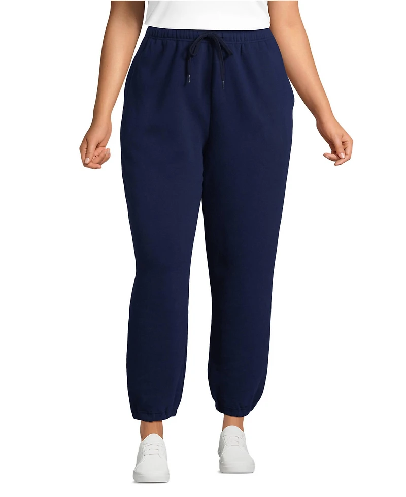 Lands' End Women's Serious Sweats High Rise Jogger Pants