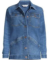 Lands' End Women's Oversized Denim Trucker Jacket
