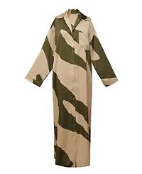 Jluxlabel Women's Satin Safari Maxi Dress