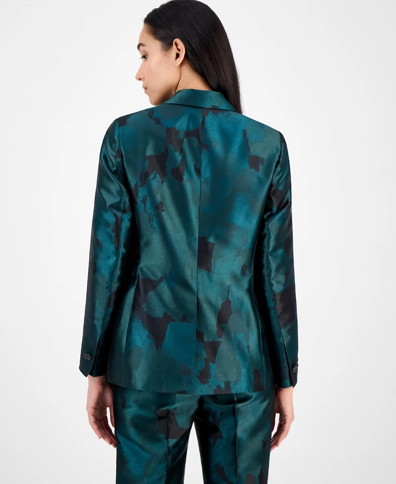 Anne Klein Women's Jacquard Single-Button-Front Blazer