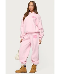 Edikted Womens Major Love Sweatpants