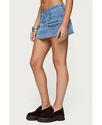 Edikted Women's Lury Denim Mini Skort