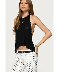 Edikted Women's Ivey Backless Crochet Halter Top