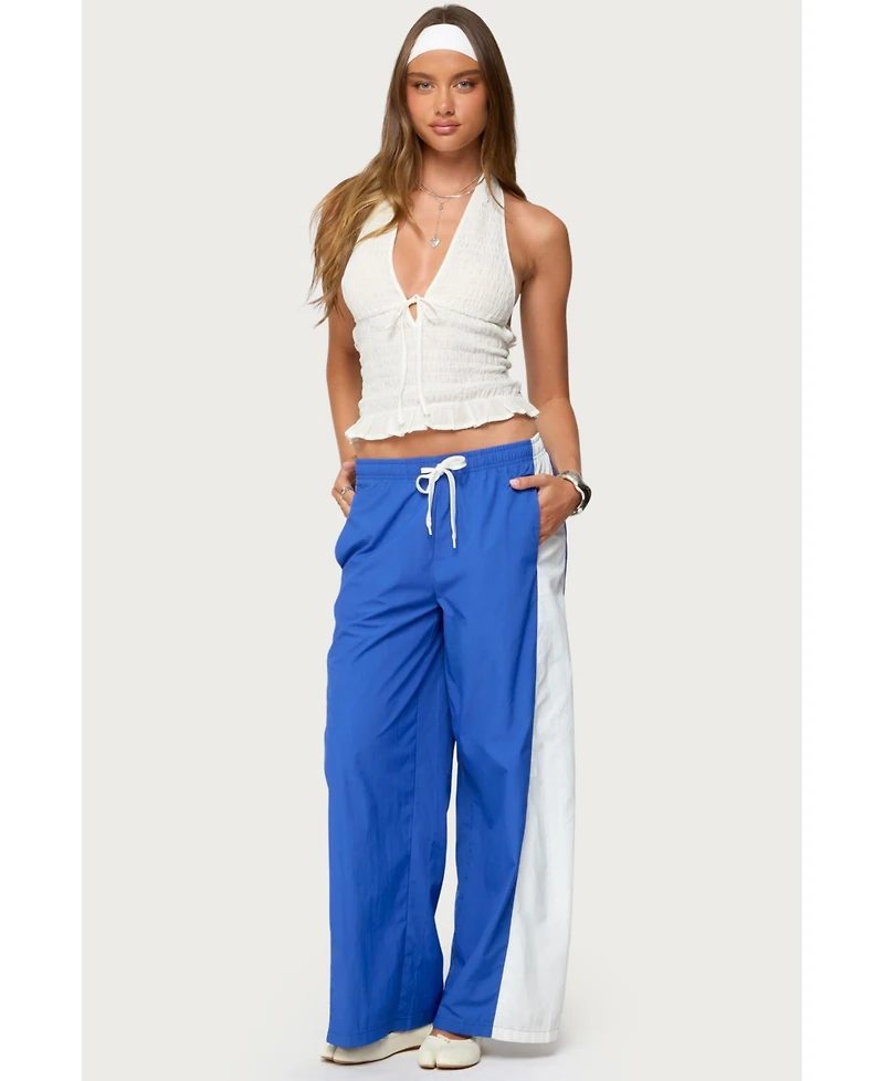 Edikted Womens Jaye Contrast Panel Track Pants