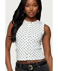 Edikted Women's Rosalind Polka Dot Tank Top
