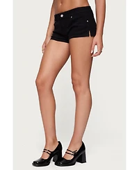 Edikted Women's Jagger Low Rise Denim Shorts