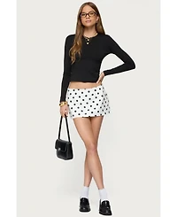 Edikted Womens Noreen Polka Dot Mini Skort