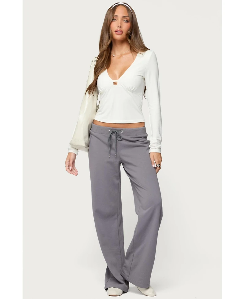 Edikted Women's Quinn Straight Leg Sweatpants