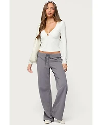Edikted Women's Quinn Straight Leg Sweatpants