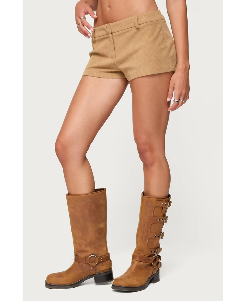 Edikted Women's Kyler Corduroy Micro Shorts