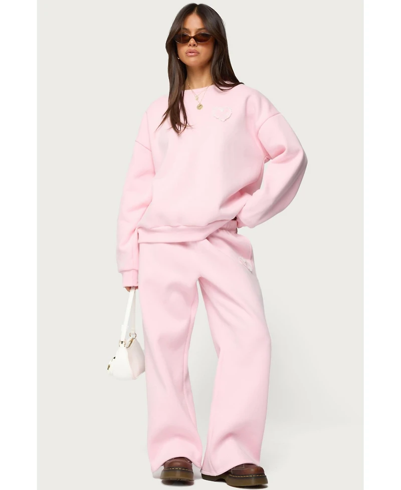 Edikted Women's Love Wide Leg Sweatpants