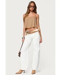 Edikted Womens Sunna Studded Top