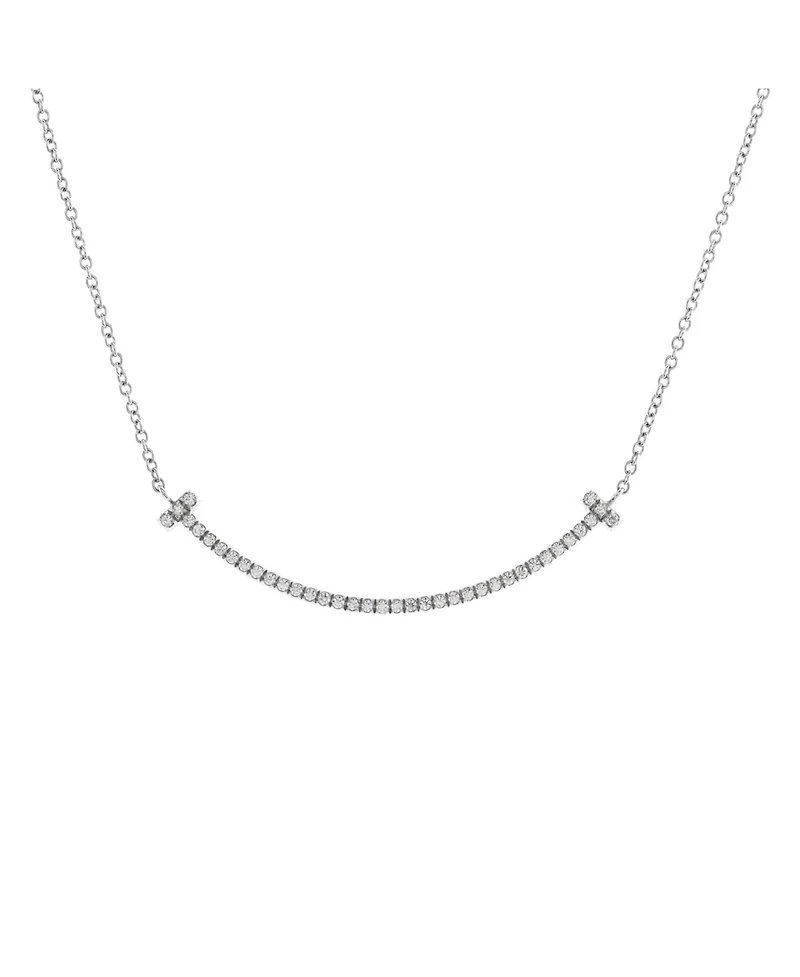 Pre-Owned Tiffany & Co T Smile Pendant Necklace