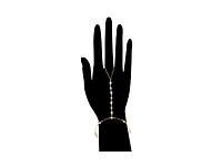 18K Gold Plated Cubic Zirconia Hand Chain Bracelet