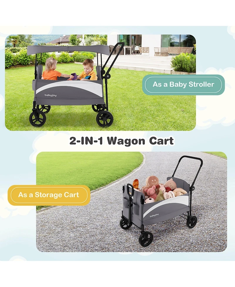 Costway Toddler 2-Seat Stroller Wagon Folding Stroller