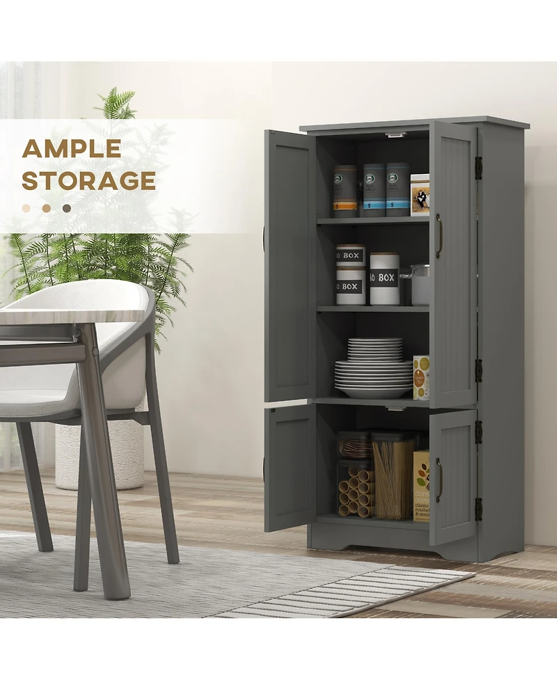 Slickblue Stylish Kitchen Storage Cabinet with Doors and Shelves for Organized Pantry and Dining