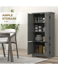 Slickblue Stylish Kitchen Storage Cabinet with Doors and Shelves for Organized Pantry and Dining