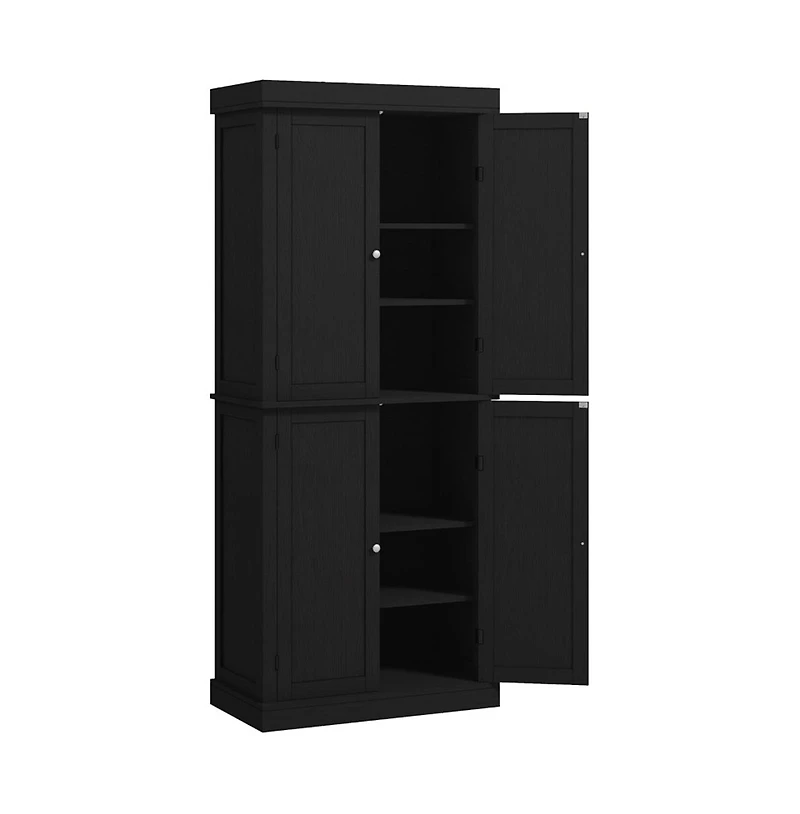 Slickblue Robust Kitchen Storage Cabinet with Doors and Adjustable Shelves for Organized Pantry