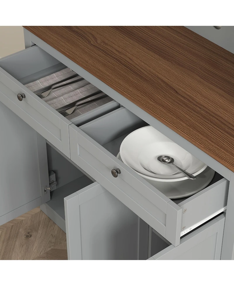 Slickblue Multi-Purpose Kitchen Storage Cabinet for Utensils, Appliances, and Pantry Items