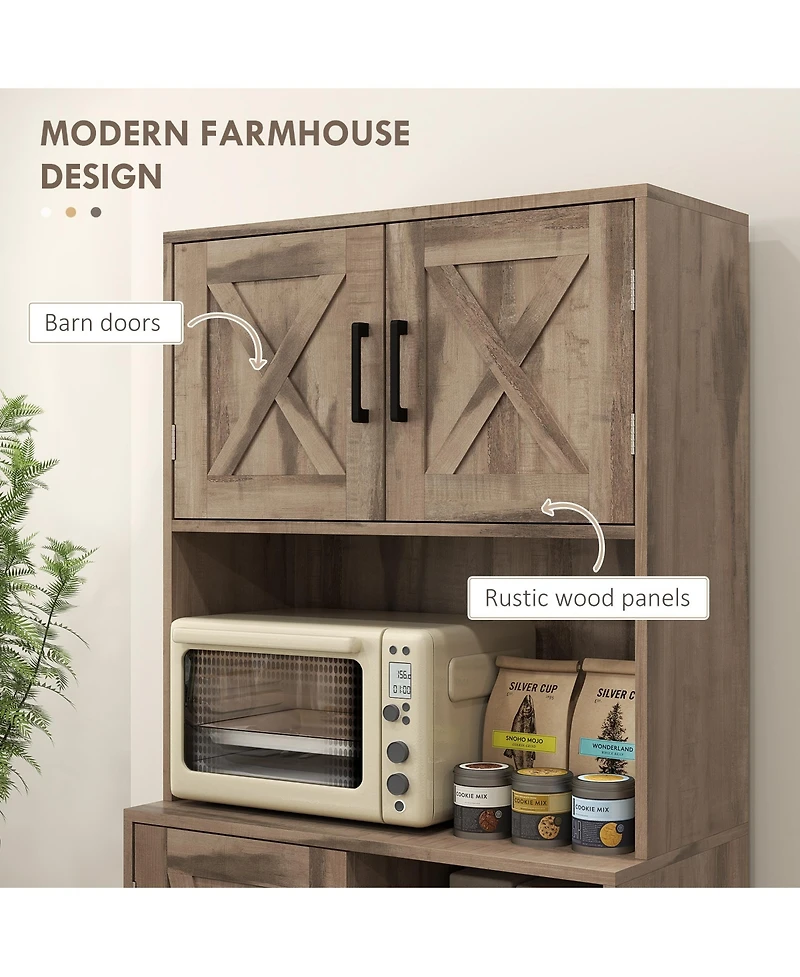 Slickblue Easy Access Kitchen Storage Cabinet with Adjustable Shelves for Space-Saving Organization