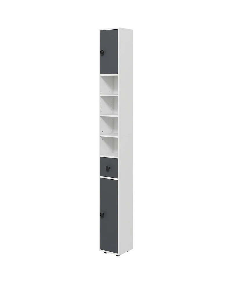 Compact Bathroom Floor Cabinet with Multiple Shelves for Extra Bathroom Storage