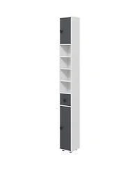 Compact Bathroom Floor Cabinet with Multiple Shelves for Extra Bathroom Storage