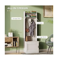 Slickblue Wooden Shoe Rack Cabinet with Compartments for Entryway or Bedroom