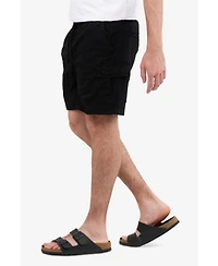 Xray Men's 6 Inches Elastic Pull On Waistband Twill Cargo Shorts