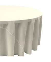 Polyester Poplin 120-Inch Round Tablecloth Durable and Elegant Table Covering