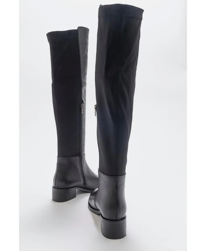 Forever & Always Shoes Cassie Leather Knee High Boot (Women)